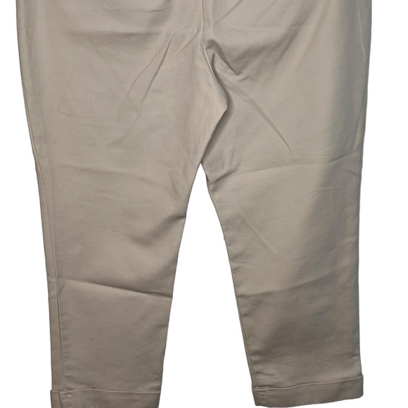 Chicos So Slimming Women’s Beige Cropped Pants Size 16 Cotton Spandex Blend - Picture 6 of 15